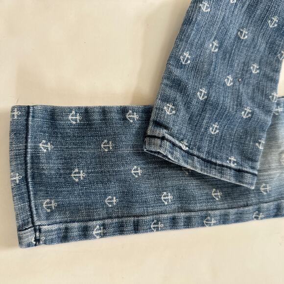 Gymboree Anchor Print Nautical Blue Jeans - Girls Size 4 - Picture 3 of 6